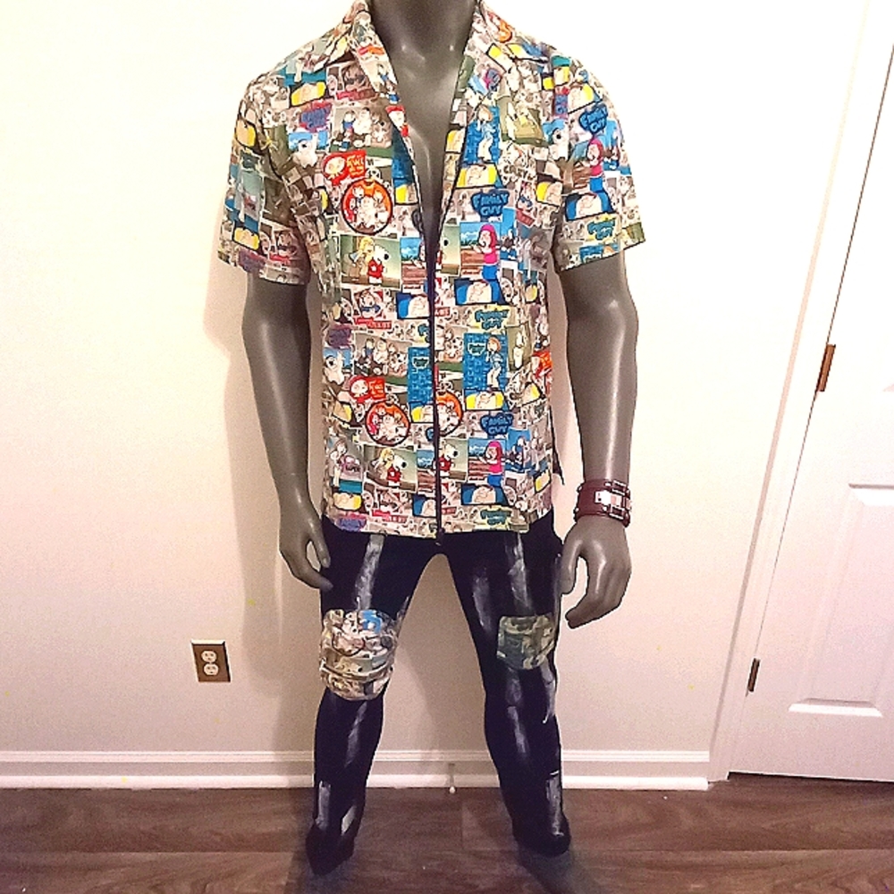 Handmade Family Guy Cartoon Shirt - Picture 3 of 13